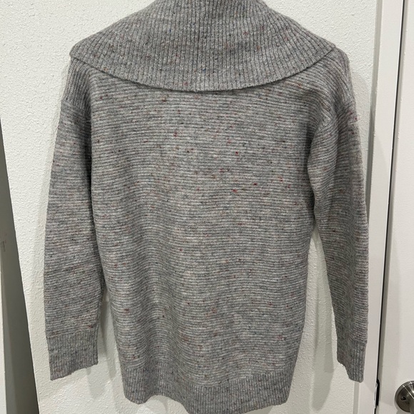 🌿🍁🌱Ann Taylor Loft Cowl Neck Gray Sweater - XSP Petites - Picture 8 of 14